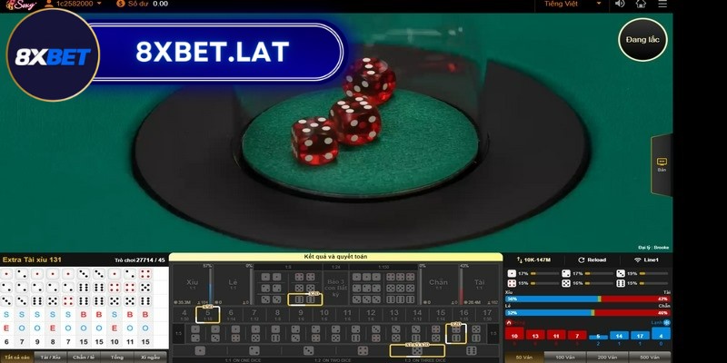 Tài Xỉu 8XBet - Game giải trí ấn tượng nhất tại nhà cái 5 Anh em thể lựa chọn vào những ô có tỷ lệ thắng 50% khi tham gia tựa game