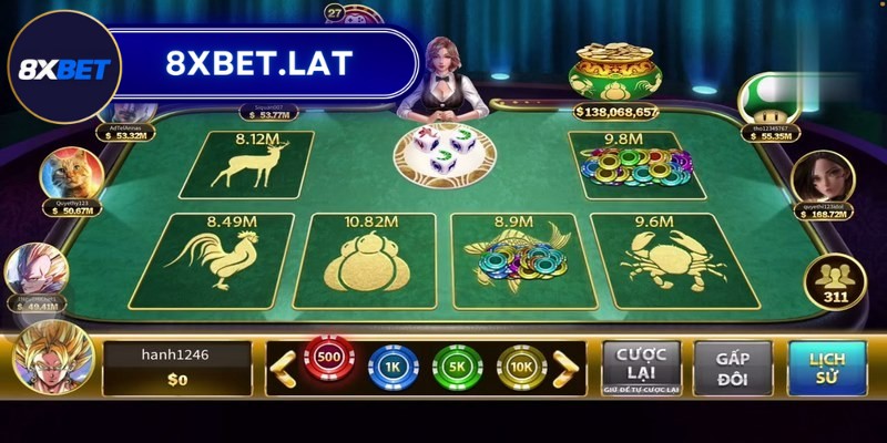 Bầu cua 8Xbet - Sân chơi giải trí đáng trải nghiệm 4 Nhà cái sẽ tiến hành sử dụng ba viên xí ngầu cho vào một chiếc bát úp để lắc